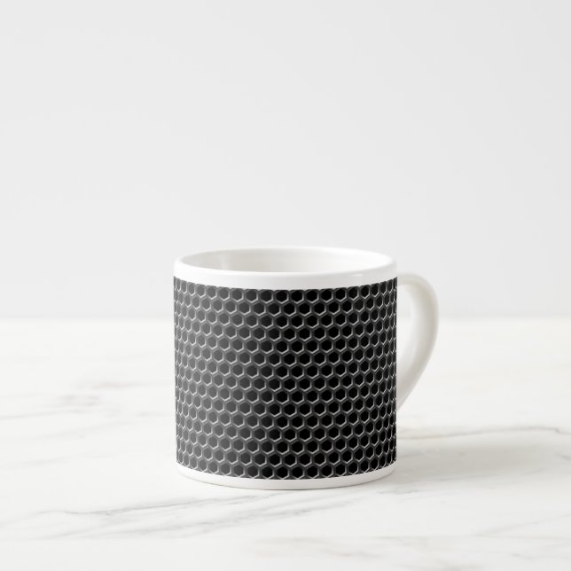 Metal grid pattern - background espresso cup (Front Right)