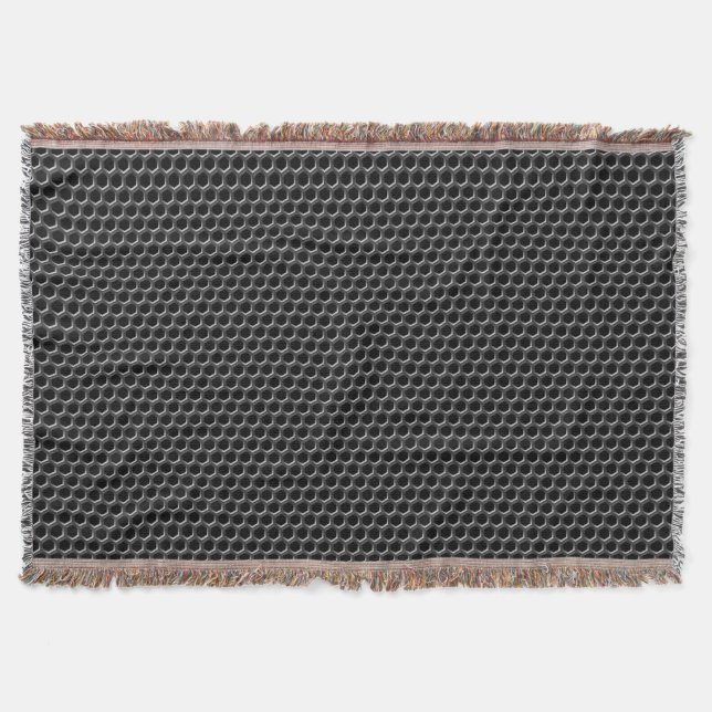 Metal grid pattern - background throw blanket (Front)