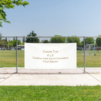 Metal Grommets with Outdoor Custom 4' x 8' Vinyl Banner