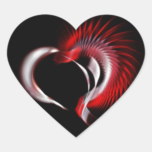 Metal Heart Heart Sticker