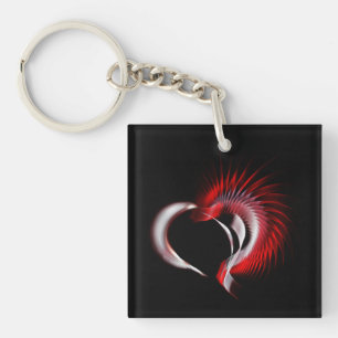 Metal Heart Key Ring