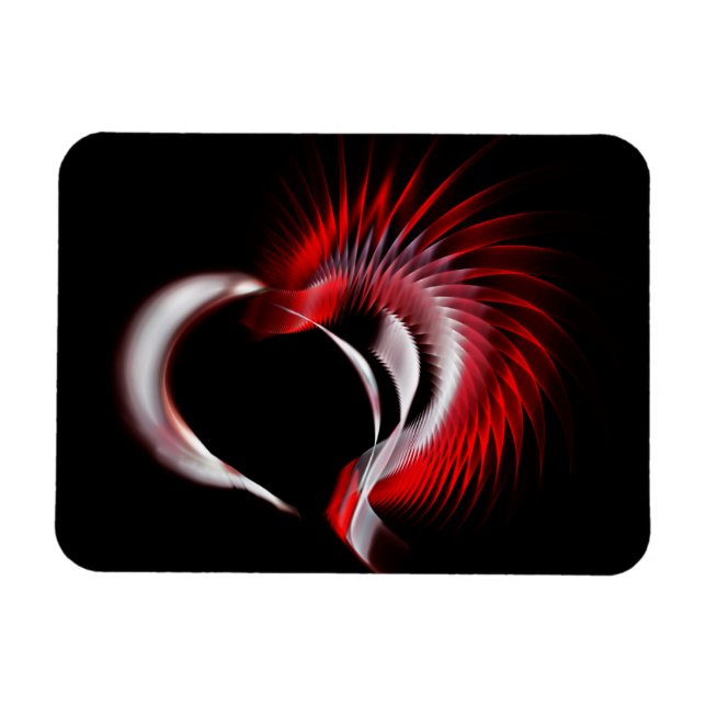 Metal Heart Magnet (Horizontal)