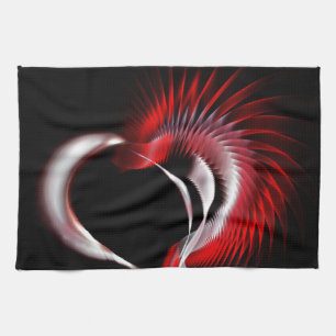 Metal Heart Tea Towel