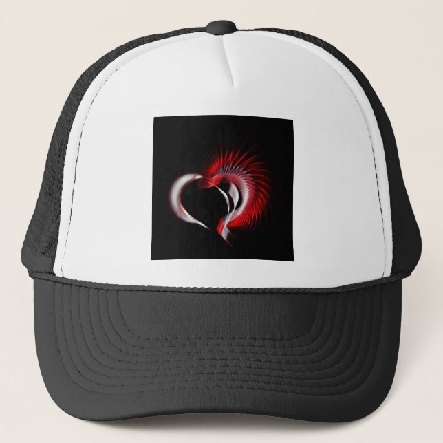 Metal Heart Trucker Hat (Front)
