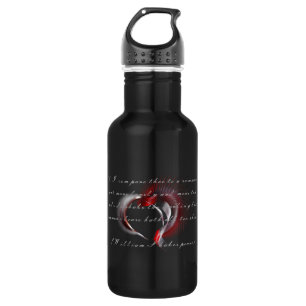 Metal Heart with Shakespeare's sonnet 18 532 Ml Water Bottle