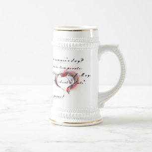 Metal Heart with Shakespeare's sonnet 18 Beer Stein