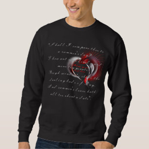 Metal Heart with Shakespeare's sonnet 18 Sweatshirt