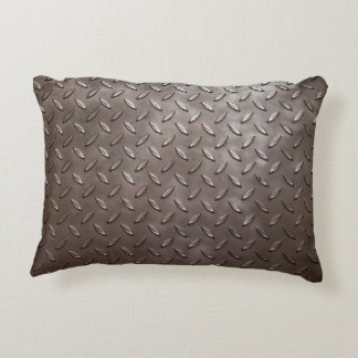Metal inspired loft industrial decor custom name decorative cushion