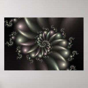 Metal Julia Fractal Poster