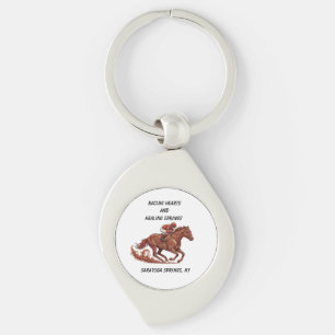 Metal Keychain-Racing Hearts and Healing Springs Key Ring