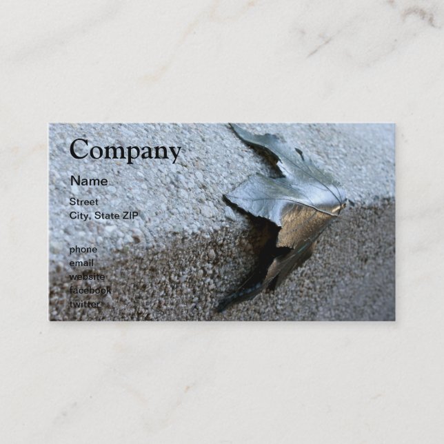 Metal Leaf Business Card (Front)