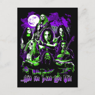 Metal Legends The Dead Live On Gothic Postcard