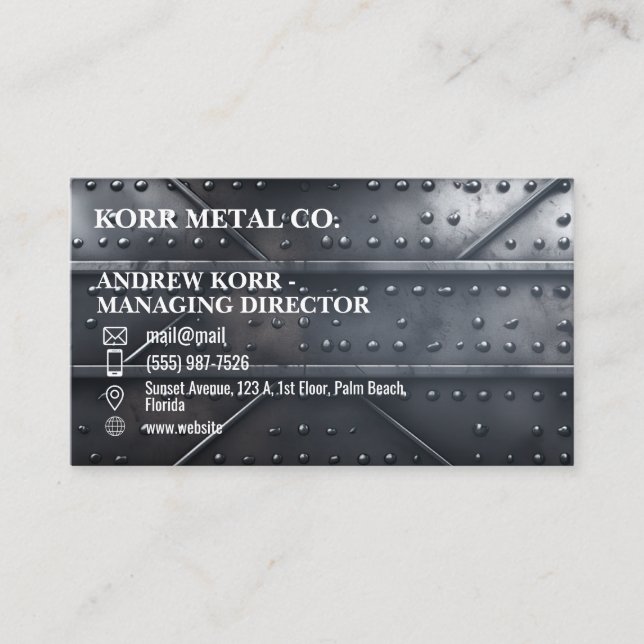 Metal Like  Business Card (Front)