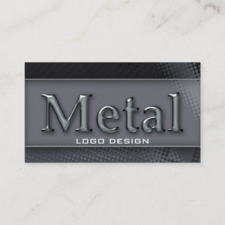 METAL LOGO DESIGN D | Construction Business Cards