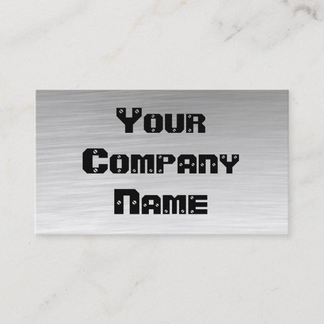 Metal Look Business Cards (Front)