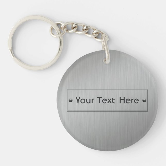 Metal Look custom key chain (Front)