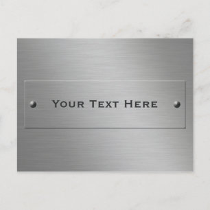 Metal Look custom postcard