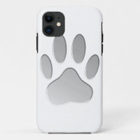 Metal-Look Dog Paw Print