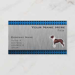 Metal look Pitbull Business Card