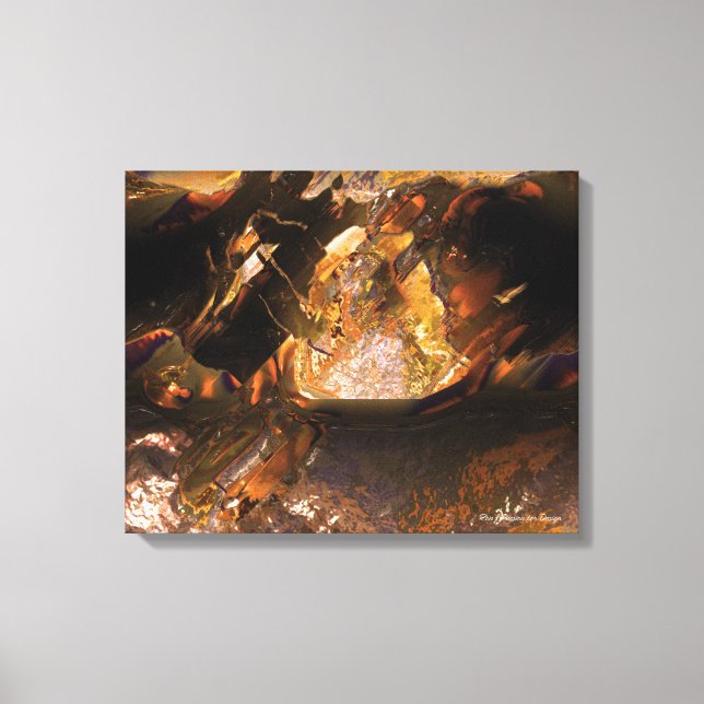 Metal Love Damaged 2 Wrapped Canvas (Front)