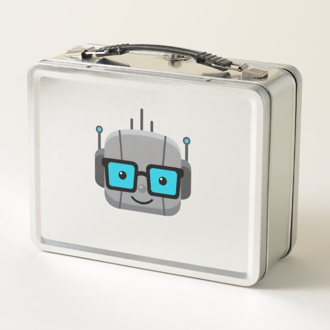 Metal Lunchbox: Pack Your Tech with 844-AI-NERDS Lunch Box (Back)
