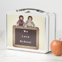 Metal Lunchbox Raggedy Ann & Andy We Love School