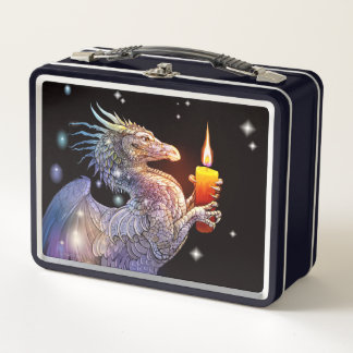Metal Lunchbox with dragons and candles