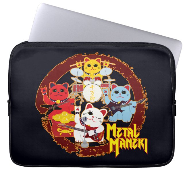 Metal Maneki Laptop Sleeve (Front)
