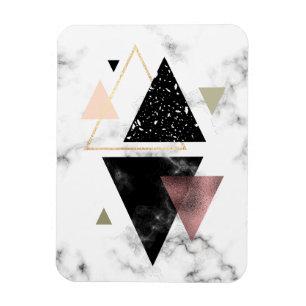Metal Marble Geometric Design Magnet