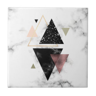 Metal Marble Geometric Design Tile