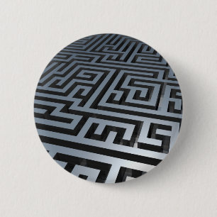 Metal Maze 6 Cm Round Badge