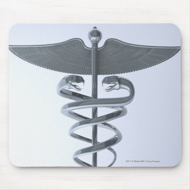 Metal medical caduceus mouse pad (Front)