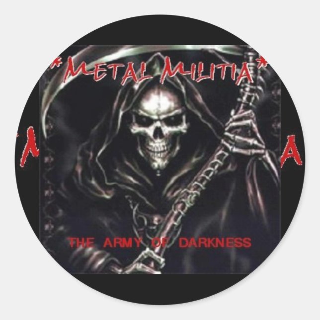Metal Militia Logo, Metal Militia Classic Round Sticker (Front)