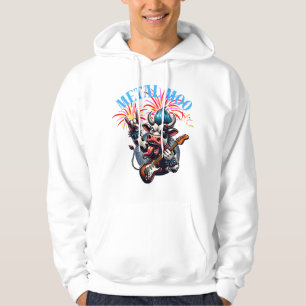    Metal Moo-d – Rockin' Cow with a Guitar Hoodie