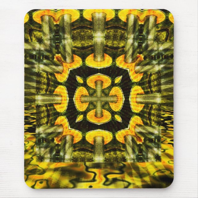 Metal Mushrooms : Geometric Art Mousepad (Front)