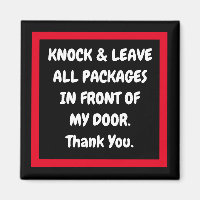 METAL NOTES AMAZON, FEDEX, USPS, LEAVE PKGS