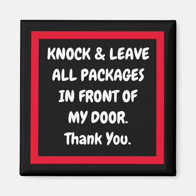 METAL NOTES AMAZON, FEDEX, USPS, LEAVE PKGS MAGNET (Front)