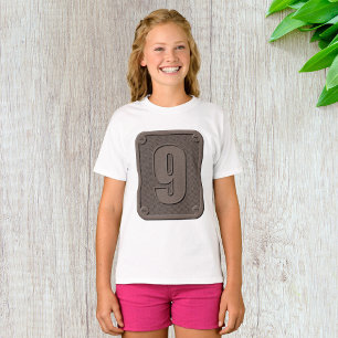 Metal Number Nine Girls T-Shirt