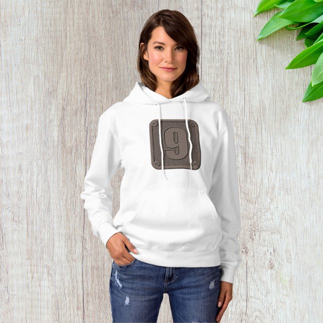 Metal Number Nine Womens Hoodie (Creator Uploaded)