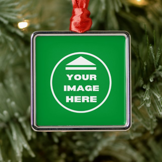 Metal Ornament - Personalised - Add Image / Text  (Tree)