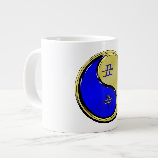 Metal Ox Large Coffee Mug (Front Left)