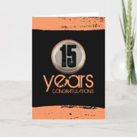 Metal paint universal employee anniversary card