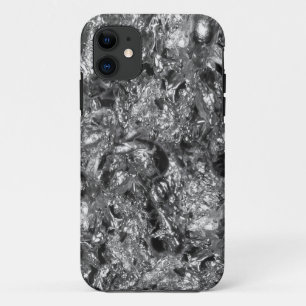 metal pattern design - silver iPhone 11 case
