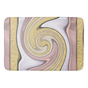 Metal pattern with shine bath mat