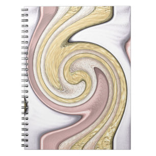 Metal pattern with shine spiral notebook