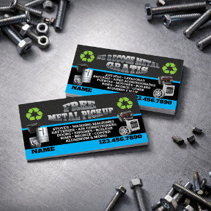 Metal Pick up Business Cards - English-Spanish