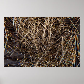 Metal pin background poster