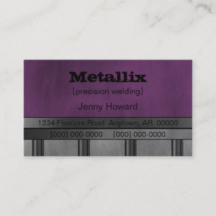 Metal Pipe Underground Business Card, Purple Card