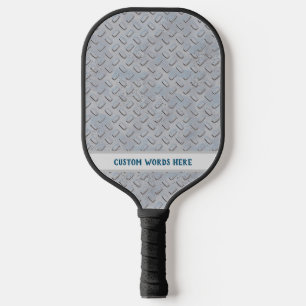 Metal Plate with Custom Words Pickleball Paddle