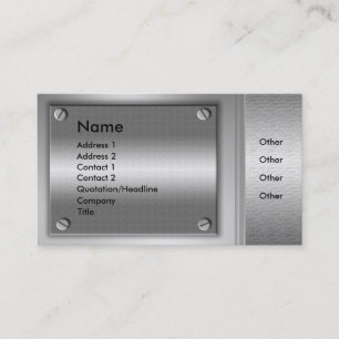 Metal Plates Business Cards